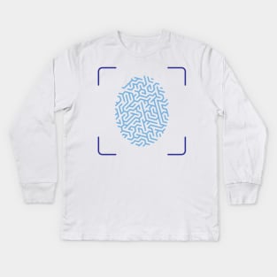 Fingerprint maze Kids Long Sleeve T-Shirt